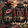 NHL Carolina Hurricanes Military Appreciation Design Personalized Hoodie, NHL Hockey 3D Shirt Nhl Carolina Hurricanes Military Appreciation Design Personalized Hoodie
