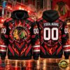 NHL Chicago Blackhawks 2026 Honoring Firefighters Personalized Hoodie Shirt, NHL Hockey 3D Shirt Nhl Chicago Blackhawks 2026 Honoring Firefighters Personalized Hoodie Shirt