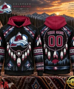 NHL Colorado Avalanche 2026 Native American Heritage Design Hoodie Shirt, NHL Hockey 3D Shirt Nhl Colorado Avalanche 2026 Native American Heritage Design Hoodie Shirt