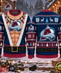NHL Colorado Avalanche Funny Body Christmas Ugly Sweater, NHL Hockey 3D Shirt Nhl Colorado Avalanche Funny Body Christmas Ugly Sweater