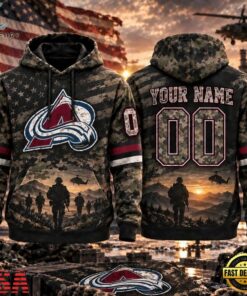 NHL Colorado Avalanche Military Appreciation Design Personalized Hoodie, NHL Hockey 3D Shirt Nhl Colorado Avalanche Military Appreciation Design Personalized Hoodie