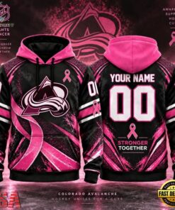 NHL Colorado Avalanche Pink Fights Breast Cancer 2026 Personalized Hoodie Shirt, NHL Hockey 3D Shirt Nhl Colorado Avalanche Pink Fights Breast Cancer 2026 Personalized Hoodie Shirt