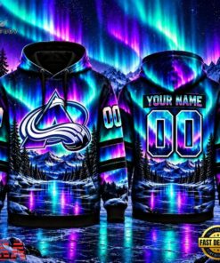 NHL Colorado Avalanche Special Design With Northern Lights 2026 Hoodie Shirt, NHL Hockey 3D Shirt Nhl Colorado Avalanche Special Design With Northern Lights 2026 Hoodie Shirt