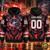 NHL Columbus Blue Jackets 2026 Honoring Firefighters Personalized Hoodie Shirt, NHL Hockey 3D Shirt Nhl Columbus Blue Jackets 2026 Honoring Firefighters Personalized Hoodie Shirt