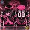 NHL Columbus Blue Jackets Pink Fights Breast Cancer 2026 Personalized Hoodie Shirt, NHL Hockey 3D Shirt Nhl Columbus Blue Jackets Pink Fights Breast Cancer 2026 Personalized Hoodie Shirt