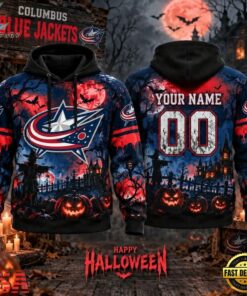 NHL Columbus Blue Jackets Special Halloween 2026 Design Hoodie Shirt, NHL Hockey 3D Shirt Nhl Columbus Blue Jackets Special Halloween 2026 Design Hoodie Shirt