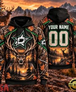 NHL Dallas Stars 2026 Personalized Hunting Camo Design Hoodie, NHL Hockey 3D Shirt Nhl Dallas Stars 2026 Personalized Hunting Camo Design Hoodie