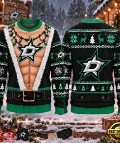 NHL Dallas Stars Funny Body Christmas Ugly Sweater, NHL Hockey 3D Shirt Nhl Dallas Stars Funny Body Christmas Ugly Sweater