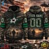 NHL Dallas Stars Military Appreciation Design Personalized Hoodie, NHL Hockey 3D Shirt Nhl Dallas Stars Military Appreciation Design Personalized Hoodie