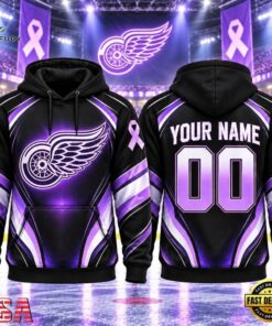 NHL Detroit Red Wings 2026 Hockey Fights Cancer Personalized Hoodie Shirt, NHL Hockey 3D Shirt Nhl Detroit Red Wings 2026 Hockey Fights Cancer Personalized Hoodie Shirt