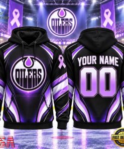 NHL Edmonton Oilers 2026 Hockey Fights Cancer Personalized Hoodie Shirt, NHL Hockey 3D Shirt Nhl Edmonton Oilers 2026 Hockey Fights Cancer Personalized Hoodie Shirt