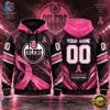 NHL Edmonton Oilers Pink Fights Breast Cancer 2026 Personalized Hoodie Shirt, NHL Hockey 3D Shirt Nhl Edmonton Oilers Pink Fights Breast Cancer 2026 Personalized Hoodie Shirt