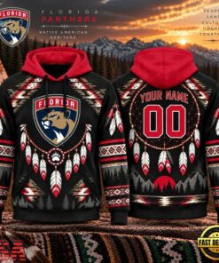 NHL Florida Panthers 2026 Native American Heritage Design Hoodie Shirt, NHL Hockey 3D Shirt Nhl Florida Panthers 2026 Native American Heritage Design Hoodie Shirt