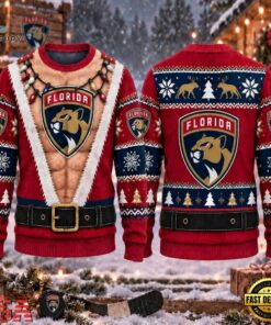 NHL Florida Panthers Funny Body Christmas Ugly Sweater, NHL Hockey 3D Shirt Nhl Florida Panthers Funny Body Christmas Ugly Sweater