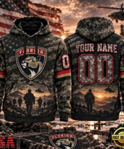 NHL Florida Panthers Military Appreciation Design Personalized Hoodie, NHL Hockey 3D Shirt Nhl Florida Panthers Military Appreciation Design Personalized Hoodie