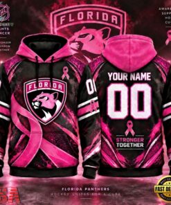 NHL Florida Panthers Pink Fights Breast Cancer 2026 Personalized Hoodie Shirt, NHL Hockey 3D Shirt Nhl Florida Panthers Pink Fights Breast Cancer 2026 Personalized Hoodie Shirt