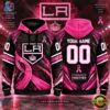 NHL Los Angeles Kings Pink Fights Breast Cancer 2026 Personalized Hoodie Shirt, NHL Hockey 3D Shirt Nhl Los Angeles Kings Pink Fights Breast Cancer 2026 Personalized Hoodie Shirt
