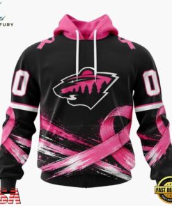 NHL Minnesota Wild 2026 Hockey Pink Fights Breast Cancer Design Hoodie, TShirt, Sweatshirt, NHL Hockey 3D Shirt Nhl Minnesota Wild 2026 Hockey Pink Fights Breast Cancer Design Hoodie Tshirt Sweatshirt 1