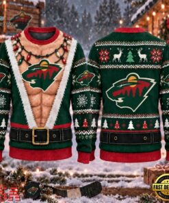 NHL Minnesota Wild Funny Body Christmas Ugly Sweater, NHL Hockey 3D Shirt Nhl Minnesota Wild Funny Body Christmas Ugly Sweater