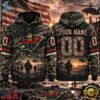 NHL Minnesota Wild Military Appreciation Design Personalized Hoodie, NHL Hockey 3D Shirt Nhl Minnesota Wild Military Appreciation Design Personalized Hoodie