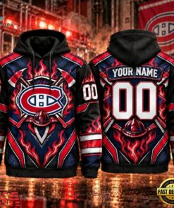 NHL Montreal Canadiens 2026 Honoring Firefighters Personalized Hoodie Shirt, NHL Hockey 3D Shirt Nhl Montreal Canadiens 2026 Honoring Firefighters Personalized Hoodie Shirt