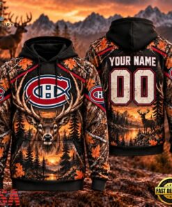 NHL Montreal Canadiens 2026 Personalized Hunting Camo Design Hoodie, NHL Hockey 3D Shirt Nhl Montreal Canadiens 2026 Personalized Hunting Camo Design Hoodie