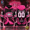 NHL Montreal Canadiens Pink Fights Breast Cancer 2026 Personalized Hoodie Shirt, NHL Hockey 3D Shirt Nhl Montreal Canadiens Pink Fights Breast Cancer 2026 Personalized Hoodie Shirt