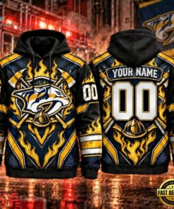 NHL Nashville Predators 2026 Honoring Firefighters Personalized Hoodie Shirt, NHL Hockey 3D Shirt Nhl Nashville Predators 2026 Honoring Firefighters Personalized Hoodie Shirt