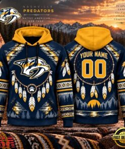 NHL Nashville Predators 2026 Native American Heritage Design Hoodie Shirt, NHL Hockey 3D Shirt Nhl Nashville Predators 2026 Native American Heritage Design Hoodie Shirt