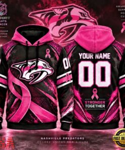 NHL Nashville Predators Pink Fights Breast Cancer 2026 Personalized Hoodie Shirt, NHL Hockey 3D Shirt Nhl Nashville Predators Pink Fights Breast Cancer 2026 Personalized Hoodie Shirt