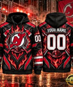 NHL New Jersey Devils 2026 Honoring Firefighters Personalized Hoodie Shirt, NHL Hockey 3D Shirt Nhl New Jersey Devils 2026 Honoring Firefighters Personalized Hoodie Shirt