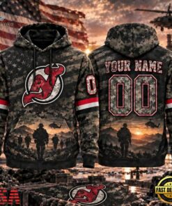 NHL New Jersey Devils Military Appreciation Design Personalized Hoodie, NHL Hockey 3D Shirt Nhl New Jersey Devils Military Appreciation Design Personalized Hoodie