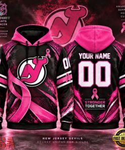 NHL New Jersey Devils Pink Fights Breast Cancer 2026 Personalized Hoodie Shirt, NHL Hockey 3D Shirt Nhl New Jersey Devils Pink Fights Breast Cancer 2026 Personalized Hoodie Shirt