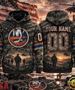NHL New York Islanders Military Appreciation Design Personalized Hoodie, NHL Hockey 3D Shirt Nhl New York Islanders Military Appreciation Design Personalized Hoodie