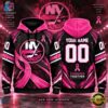 NHL New York Islanders Pink Fights Breast Cancer 2026 Personalized Hoodie Shirt, NHL Hockey 3D Shirt Nhl New York Islanders Pink Fights Breast Cancer 2026 Personalized Hoodie Shirt