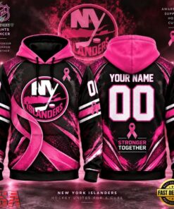 NHL New York Islanders Pink Fights Breast Cancer 2026 Personalized Hoodie Shirt, NHL Hockey 3D Shirt Nhl New York Islanders Pink Fights Breast Cancer 2026 Personalized Hoodie Shirt