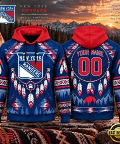 NHL New York Rangers 2026 Native American Heritage Design Hoodie Shirt, NHL Hockey 3D Shirt Nhl New York Rangers 2026 Native American Heritage Design Hoodie Shirt