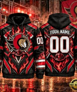 NHL Ottawa Senators 2026 Honoring Firefighters Personalized Hoodie Shirt, NHL Hockey 3D Shirt Nhl Ottawa Senators 2026 Honoring Firefighters Personalized Hoodie Shirt