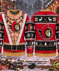 NHL Ottawa Senators Funny Body Christmas Ugly Sweater, NHL Hockey 3D Shirt Nhl Ottawa Senators Funny Body Christmas Ugly Sweater