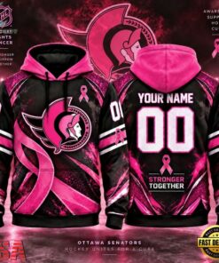 NHL Ottawa Senators Pink Fights Breast Cancer 2026 Personalized Hoodie Shirt, NHL Hockey 3D Shirt Nhl Ottawa Senators Pink Fights Breast Cancer 2026 Personalized Hoodie Shirt