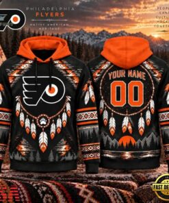 NHL Philadelphia Flyers 2026 Native American Heritage Design Hoodie Shirt, NHL Hockey 3D Shirt Nhl Philadelphia Flyers 2026 Native American Heritage Design Hoodie Shirt