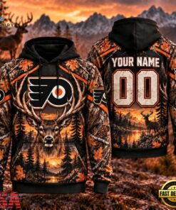 NHL Philadelphia Flyers 2026 Personalized Hunting Camo Design Hoodie, NHL Hockey 3D Shirt Nhl Philadelphia Flyers 2026 Personalized Hunting Camo Design Hoodie