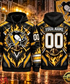NHL Pittsburgh Penguins 2026 Honoring Firefighters Personalized Hoodie Shirt, NHL Hockey 3D Shirt Nhl Pittsburgh Penguins 2026 Honoring Firefighters Personalized Hoodie Shirt