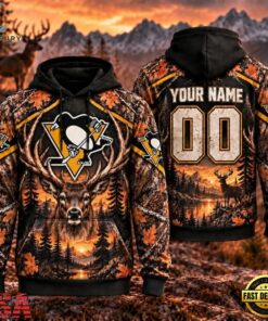 NHL Pittsburgh Penguins 2026 Personalized Hunting Camo Design Hoodie, NHL Hockey 3D Shirt Nhl Pittsburgh Penguins 2026 Personalized Hunting Camo Design Hoodie