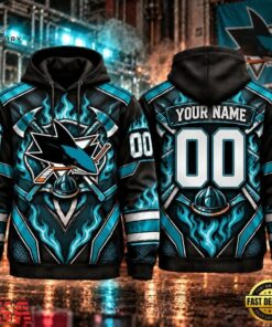 NHL San Jose Sharks 2026 Honoring Firefighters Personalized Hoodie Shirt, NHL Hockey 3D Shirt Nhl San Jose Sharks 2026 Honoring Firefighters Personalized Hoodie Shirt