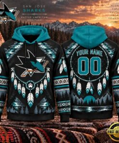 NHL San Jose Sharks 2026 Native American Heritage Design Hoodie Shirt, NHL Hockey 3D Shirt Nhl San Jose Sharks 2026 Native American Heritage Design Hoodie Shirt