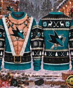NHL San Jose Sharks Funny Body Christmas Ugly Sweater, NHL Hockey 3D Shirt Nhl San Jose Sharks Funny Body Christmas Ugly Sweater