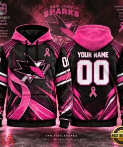 NHL San Jose Sharks Pink Fights Breast Cancer 2026 Personalized Hoodie Shirt, NHL Hockey 3D Shirt Nhl San Jose Sharks Pink Fights Breast Cancer 2026 Personalized Hoodie Shirt