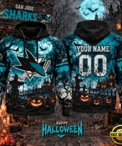 NHL San Jose Sharks Special Halloween 2026 Design Hoodie Shirt, NHL Hockey 3D Shirt Nhl San Jose Sharks Special Halloween 2026 Design Hoodie Shirt