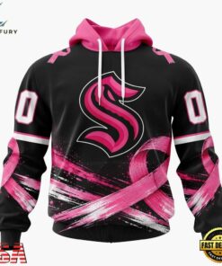 NHL Seattle Kraken 2026 Hockey Pink Fights Breast Cancer Design Hoodie, TShirt, Sweatshirt, NHL Hockey 3D Shirt Nhl Seattle Kraken 2026 Hockey Pink Fights Breast Cancer Design Hoodie Tshirt Sweatshirt 1